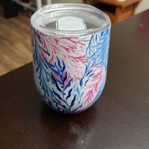 Wine tumbler in Kaleidscope coral